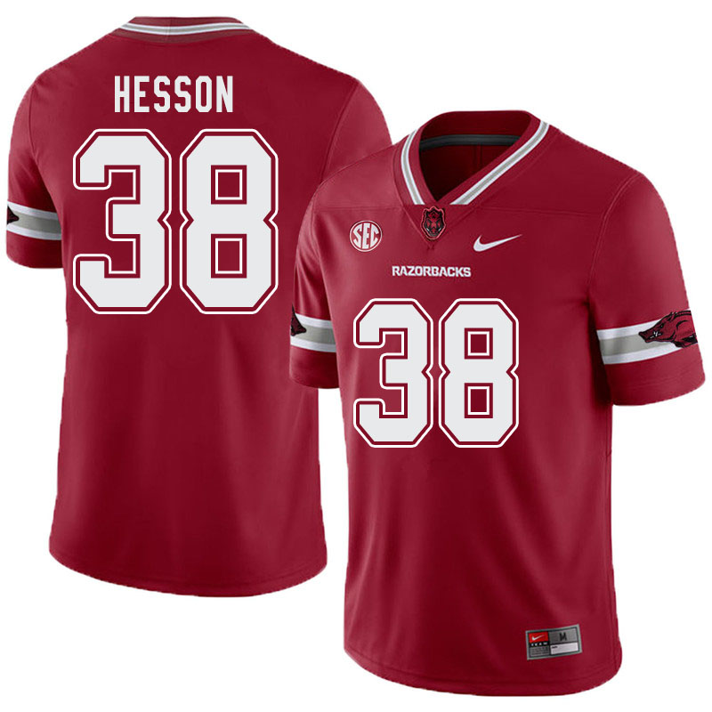 Men #38 Chad Hesson Arkansas Razorbacks College Football Alternate Jerseys-Cardinal